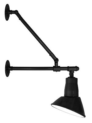 Angled Shade on Double Mount Wall Bracket