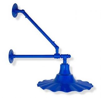 Radial Wave Shade on Double Mount Wall Bracket