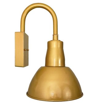 Dome Shade on Loop Arm Wall Bracket