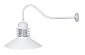 Louveraire Jelly Jar Shade on Standard Gooseneck Sign Light