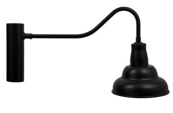 Emblem Down Shade on Standard Gooseneck Post Mount