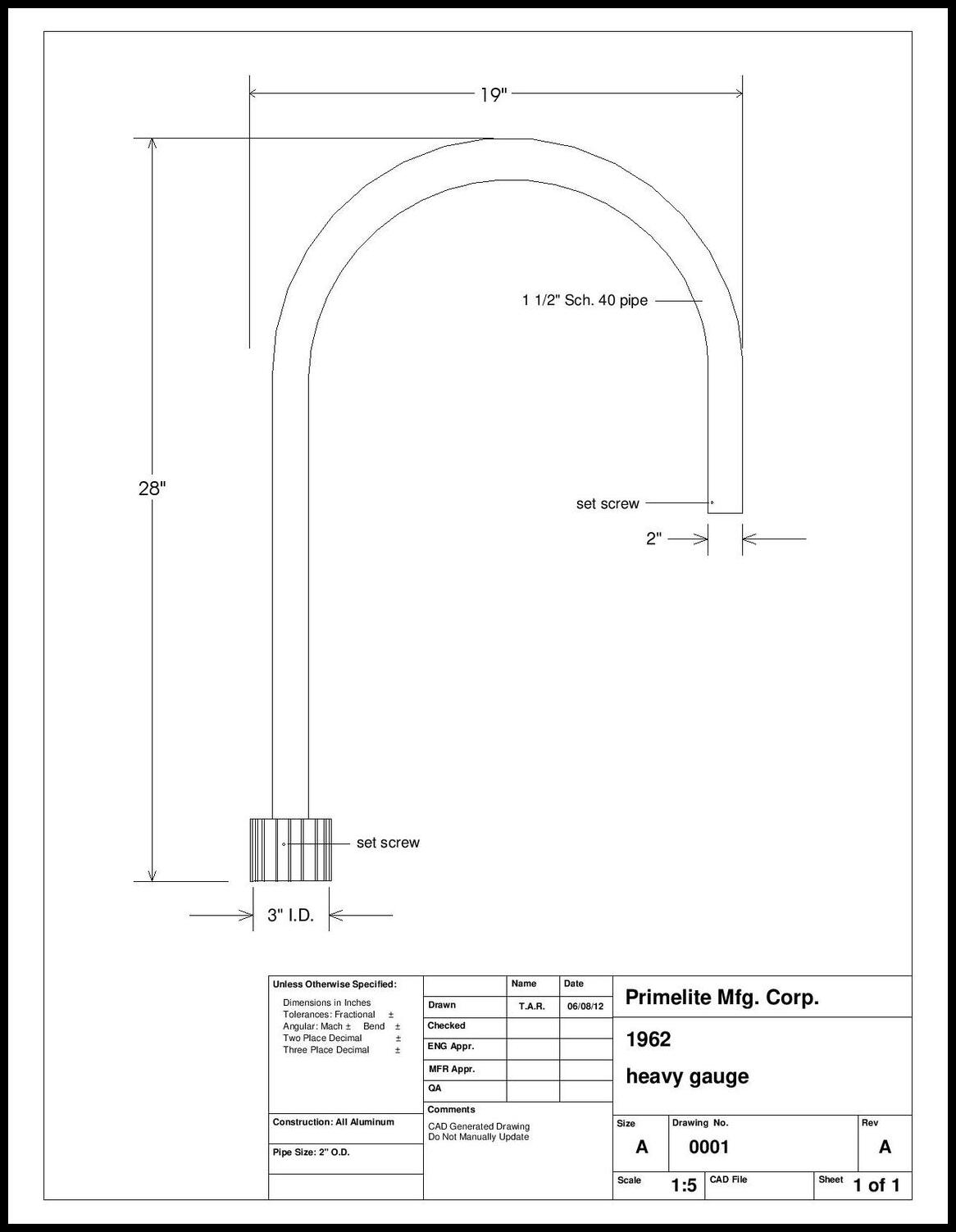 "J" Heavy Gauge Gooseneck Top Post Mount - Image 2
