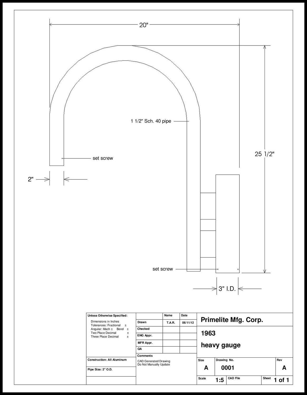 "J" Heavy Gauge Gooseneck Post Mount - Image 2