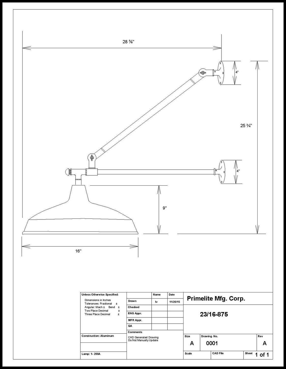 Barn Shade on Double Mount Wall Bracket - Image 2