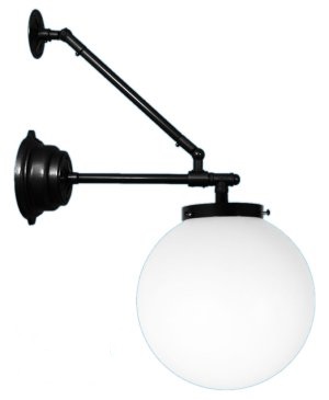 14" Globe on Double Mount Wall Bracket