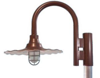 Radial Wave Shade on Offset Heavy Gauge J Arm