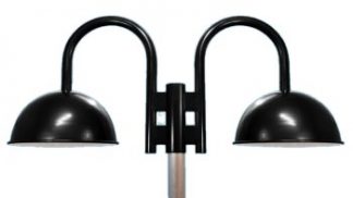 Double Dome Shade on Offset Heavy Gauge J Arm