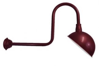 Dome Shade on Heavy Gauge Large Loop Gooseneck Arm