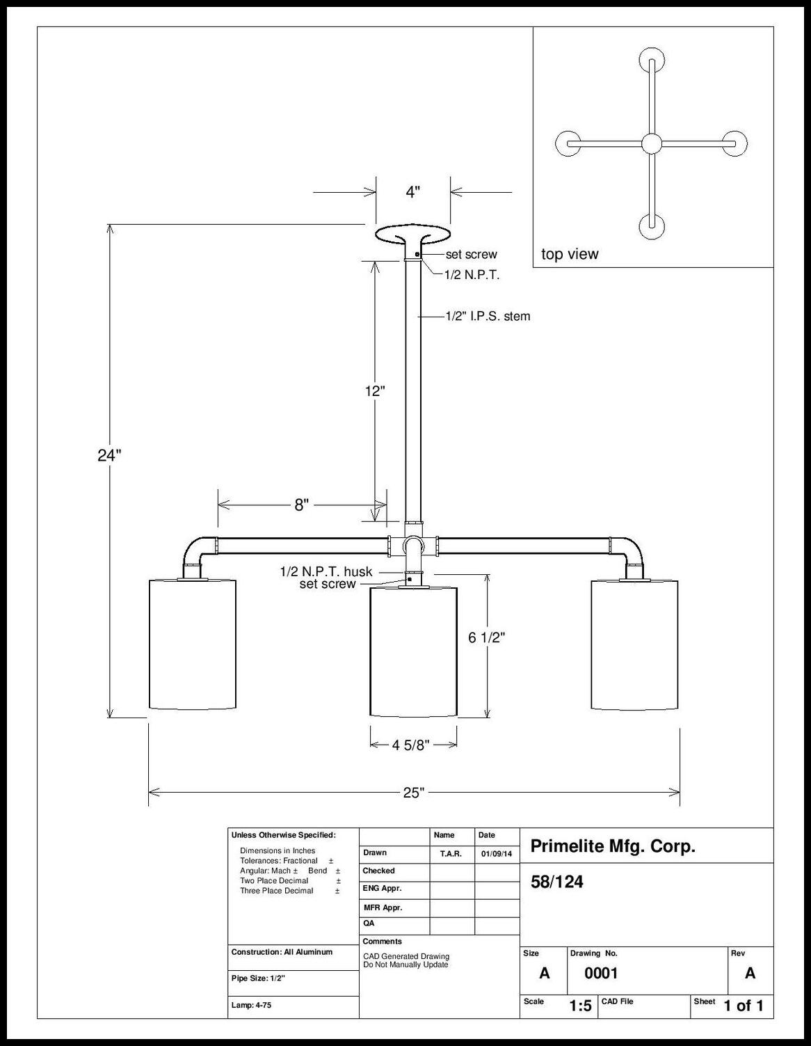 4 Light Industrial Can Pendant - Image 2