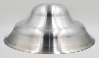 spun aluminum light shade with wide contoured profile