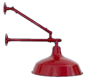 Barn Shade on Double Mount Wall Bracket
