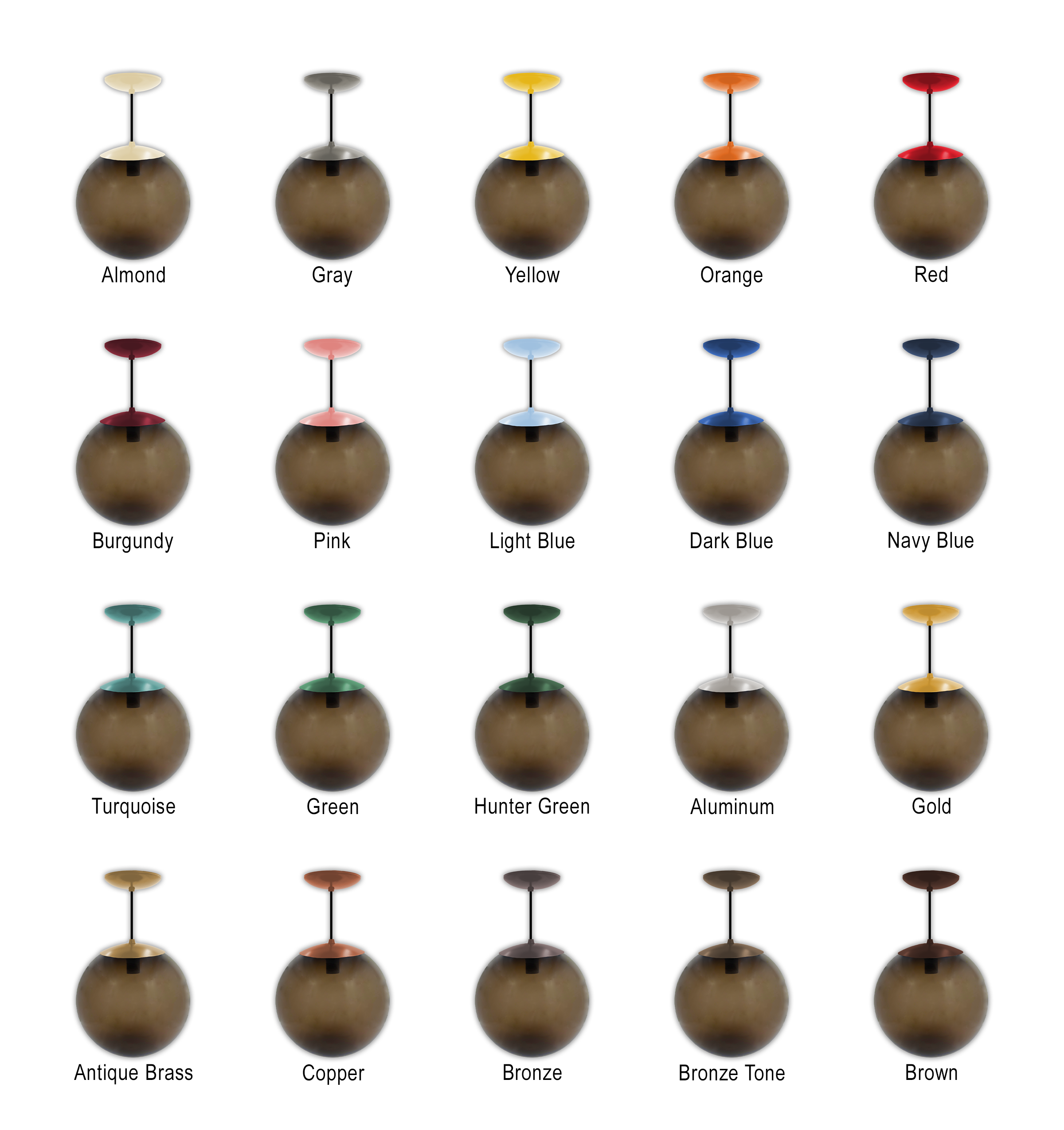 Smoke Acrylic Globe Pendant - Image 5