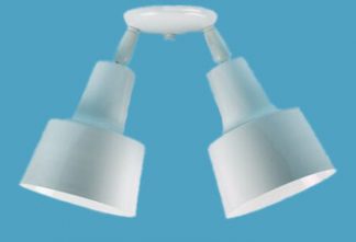 2 Large Step Shades on Ceiling Mount