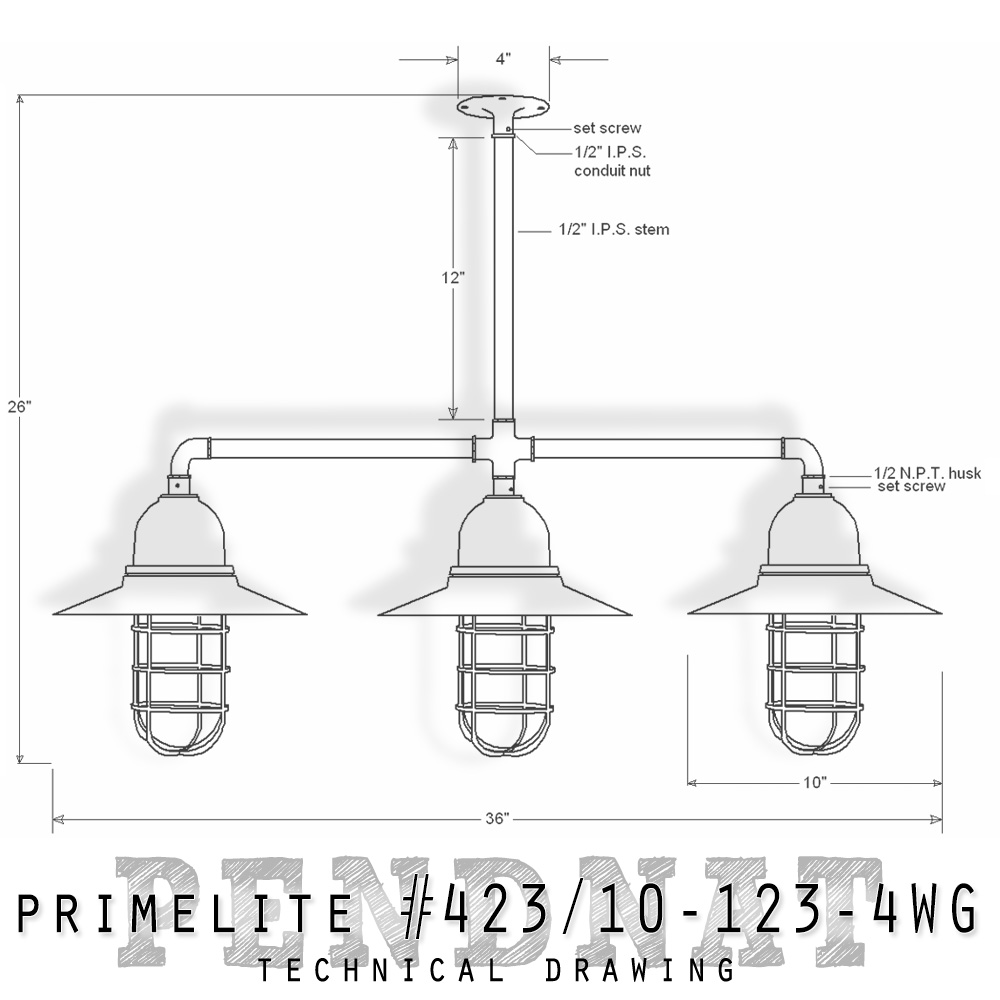 pendant #23/10-123-4WG