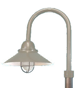 Cylinder Shade on Top Mount Heavy Gauge J Arm