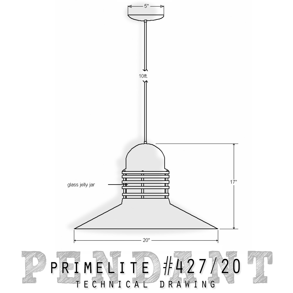 technical Drawing Pendant #427/20