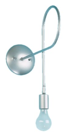 Indoor Bare Bulb Socket on Loop Wall Mount