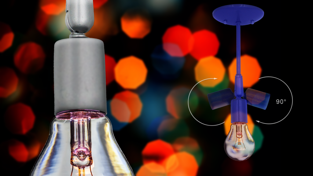 <em><span style="font-size: 12px;">Bare Bulb Pendant #445 w/ 90 Degree Swivel</span></em>