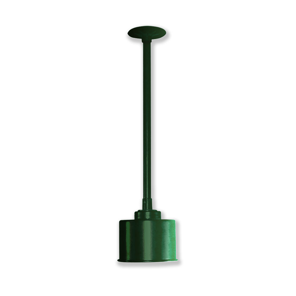 6" x 4" Can Pendant Light on 18" Stem