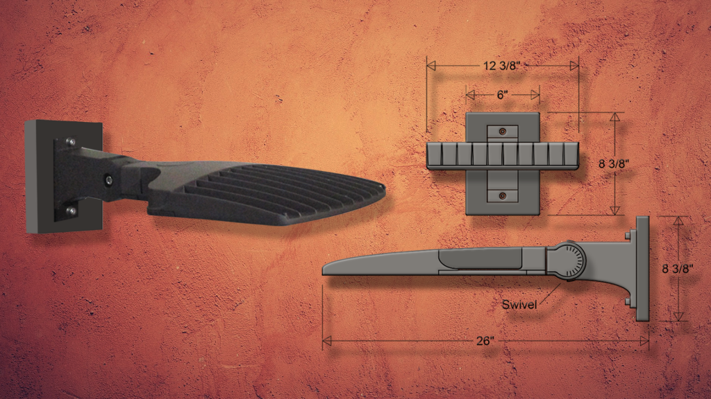 <em><span style="font-size: 12px;">The Shoebox Adjustable Wall Mount #3571 proves itself to be a versatile and invaluable addition to any lighting setup</span></em>