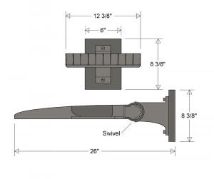<em><span style="font-size: 12px;">The Shoebox Adjustable Wall Mount #3571 proves itself to be a versatile and invaluable addition to any lighting setup</span></em>