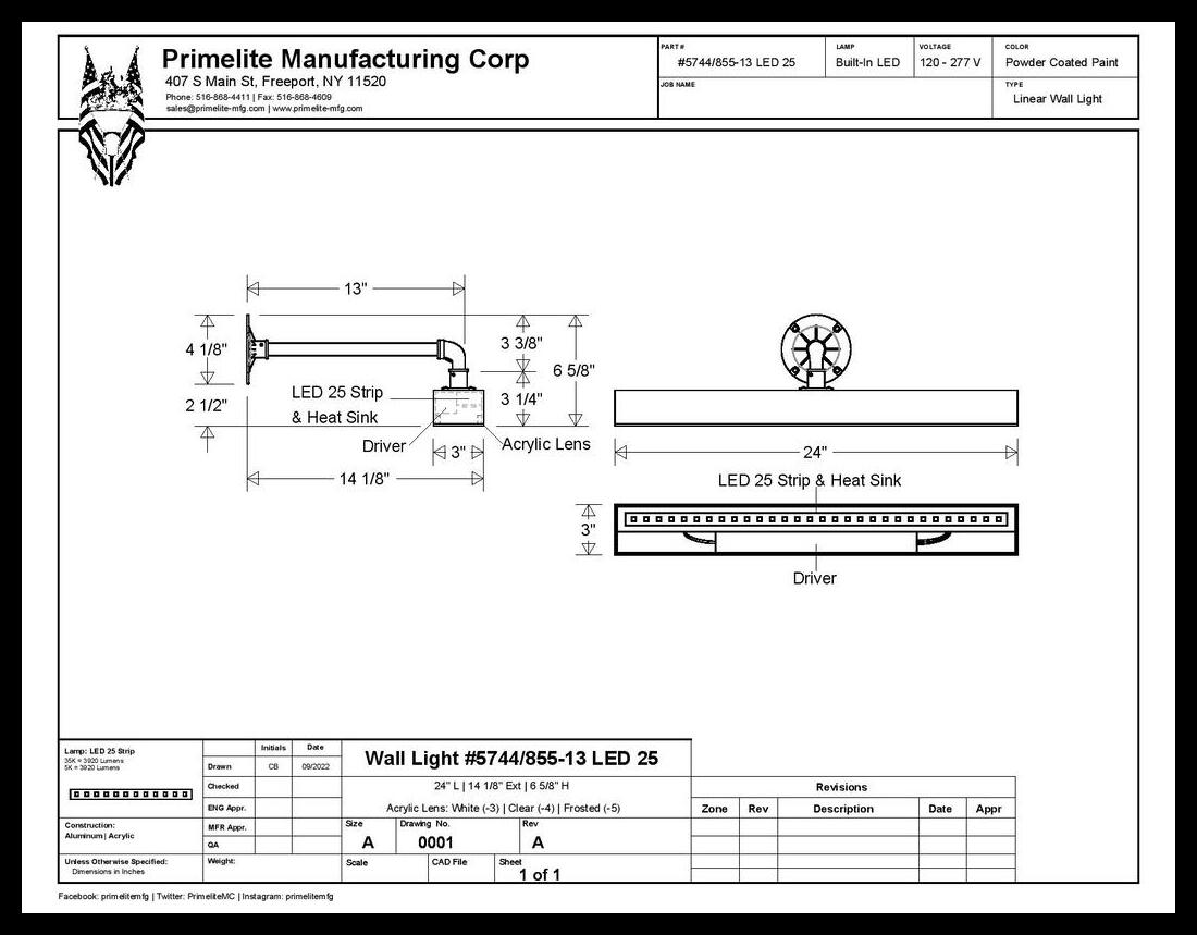 2' LED Linear Sign Light on Straight Arm - Image 2