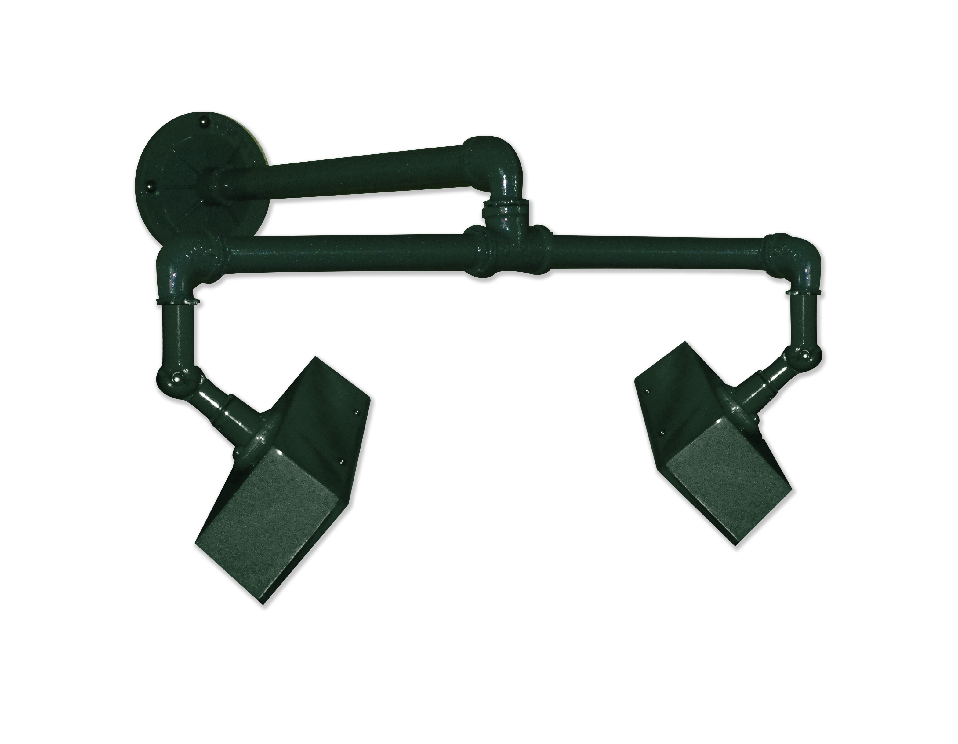 2' LED Linear Sign Light on Double Light Gooseneck Arm
