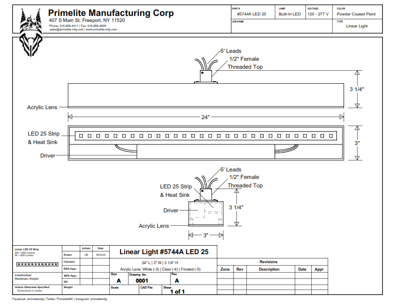2' LED Linear Sign Light on Loop Arm Post Mount - Image 3