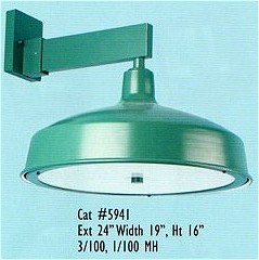 RLM 19" Shade with Acrylic Lens on Wall Bracket