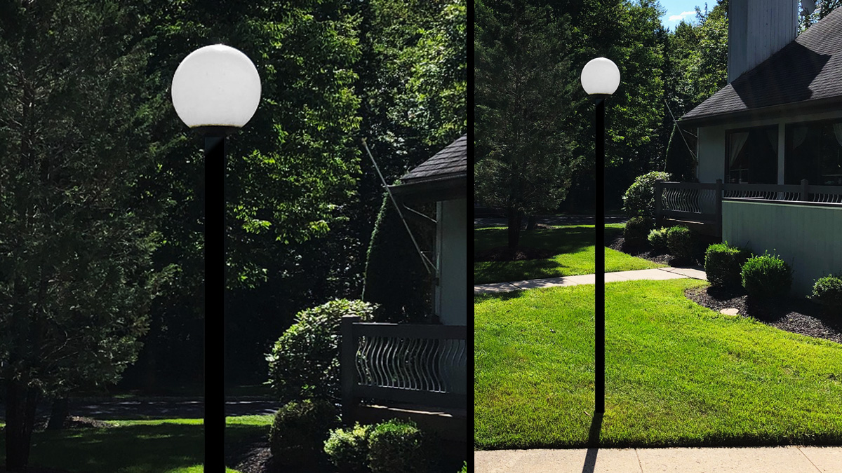 Whats the Buzz? Monmouth Junction, NJ? Again! Globe post light #1288/3-6110 is the Buzz.