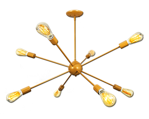 The "Sputnik" #70/12-8 pendant offers a blend of vintage charm and modern sophistication