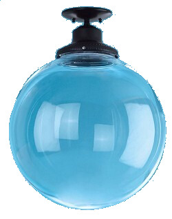 Large Polycarbonate Globe - Ceiling Flush