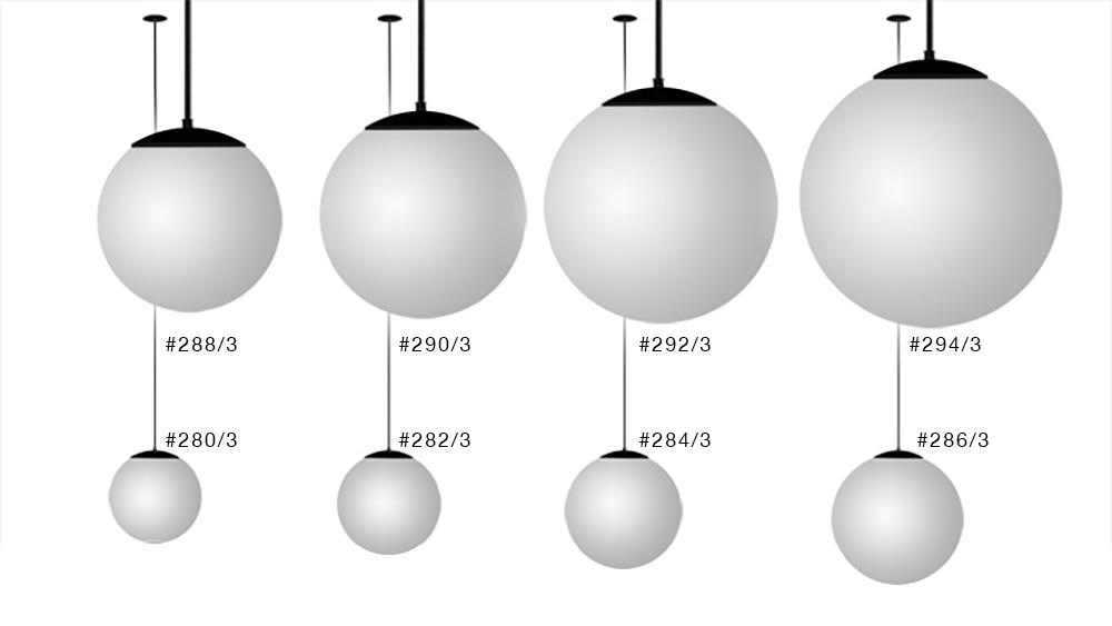 Globe Pendants 10" - 24"