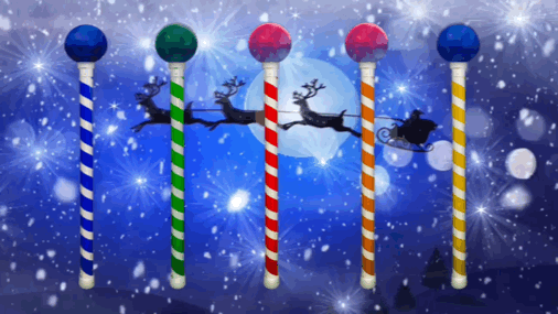 Holiday striped color posts