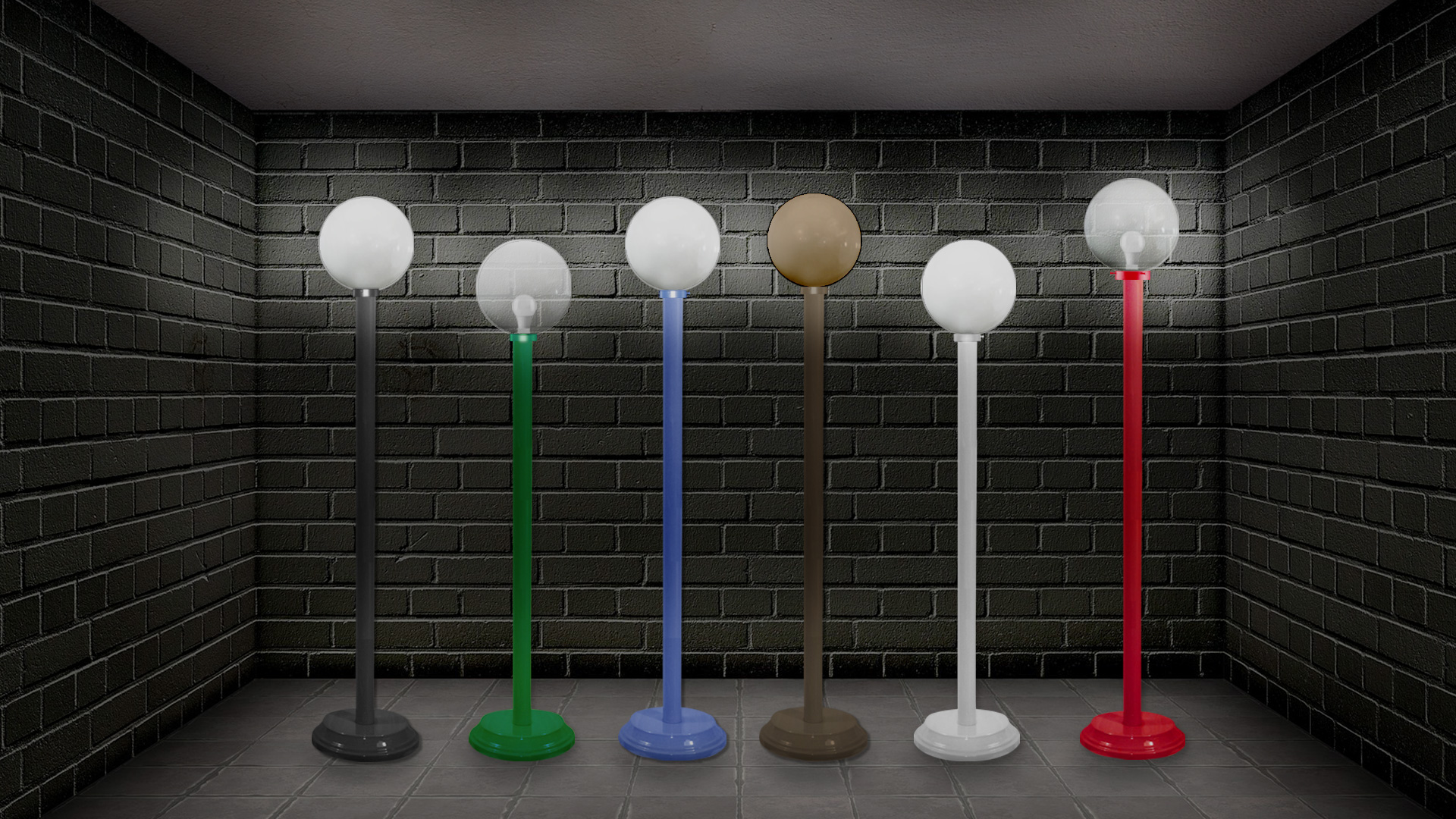 Floor Lamp #230/280 is available in multiple colors including painted metal finishes