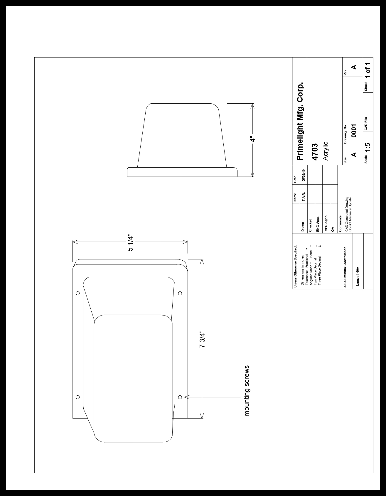 Acrylic Diffuser Flush Wall Bracket - Image 2