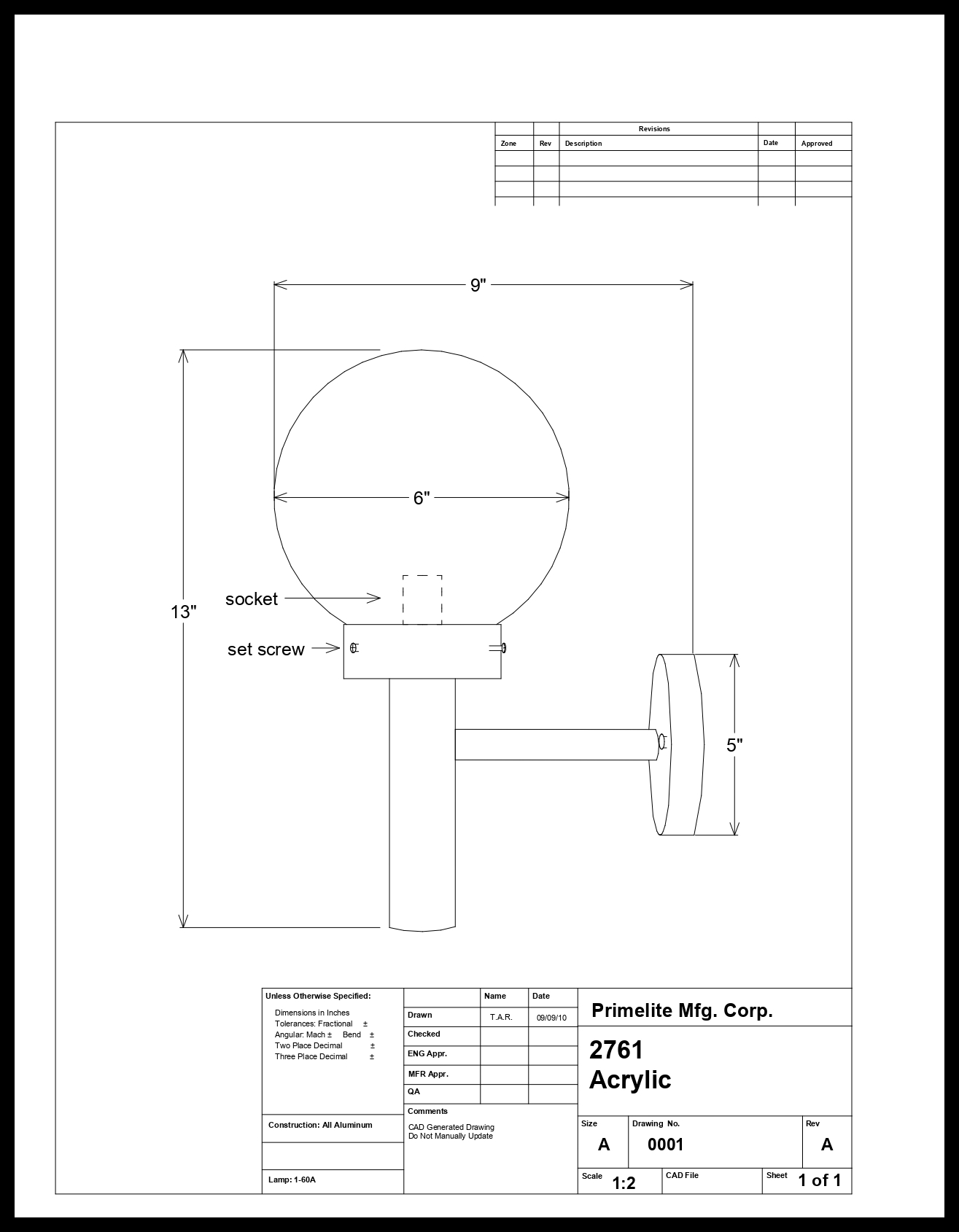 Acrylic Globe on Wall Bracket - Image 2