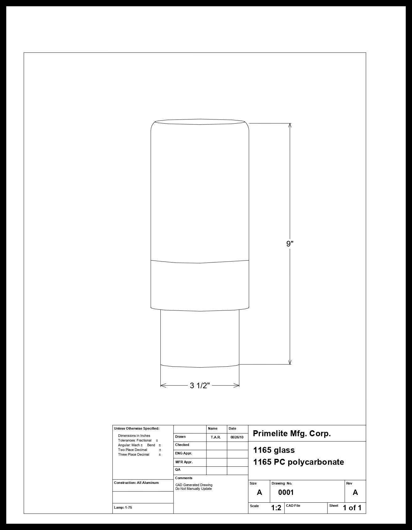 Small Cylinder Post Light - Image 2