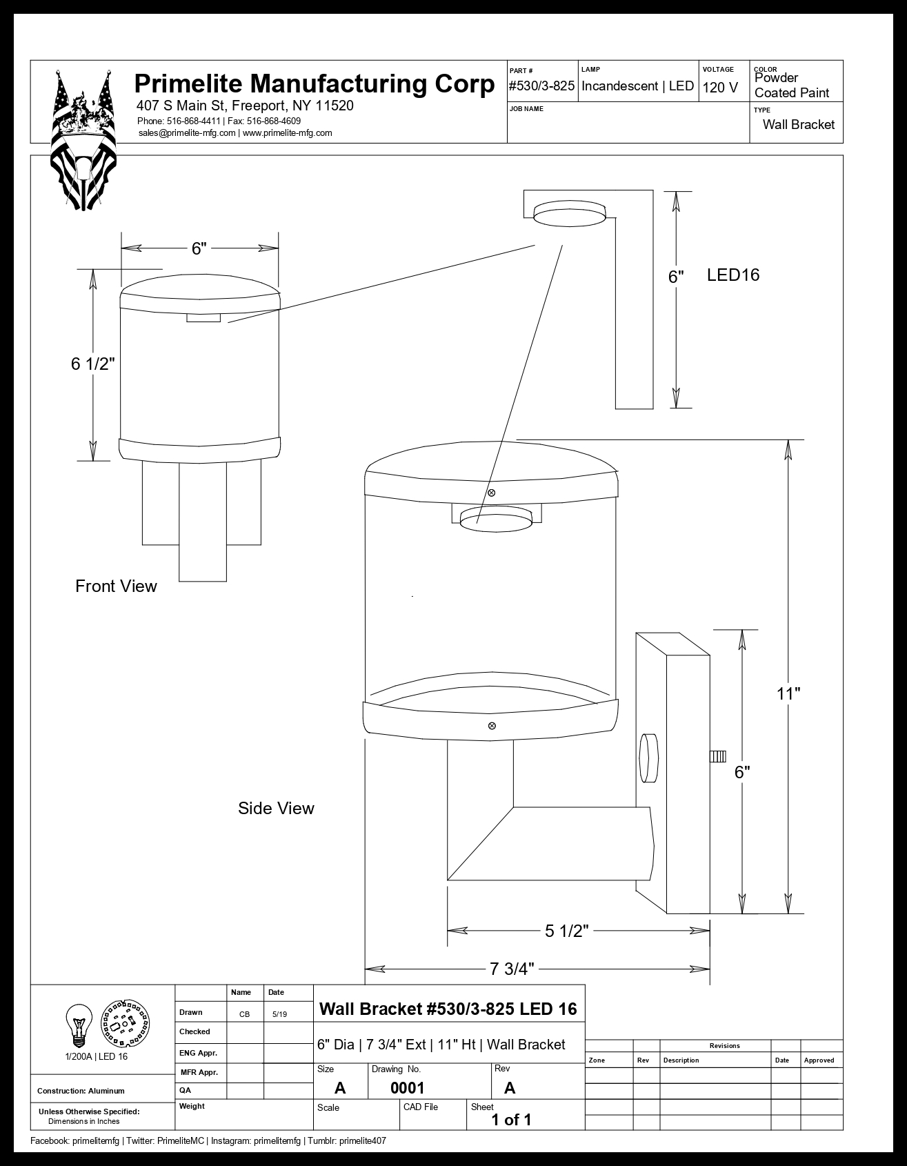 Cylinder Wall Bracket with Flat top - Image 2