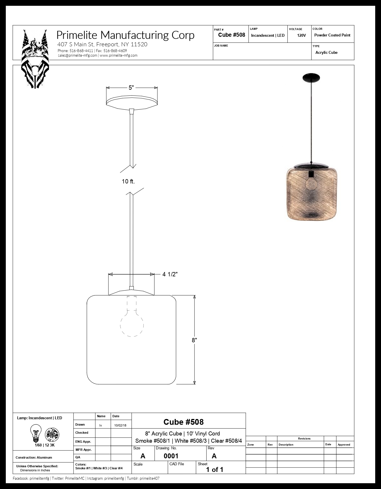 Acrylic Soft Corner Cube Pendant - Image 2
