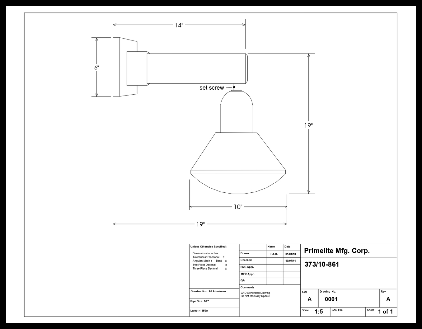 Polycarbonate Dark Sky Friendly Wall Bracket - Image 2
