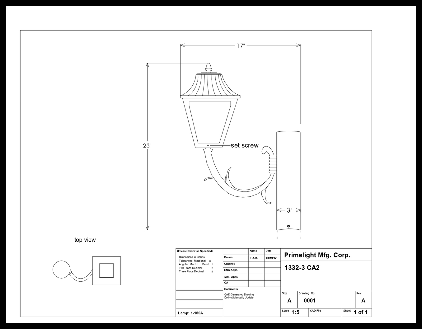 Multi Light Post Lantern 4 Panel - Image 2