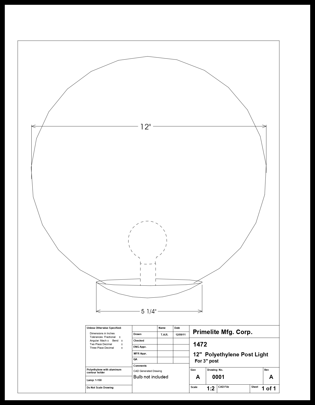 Up Light Globe Post Light with Bar Arms - Image 2