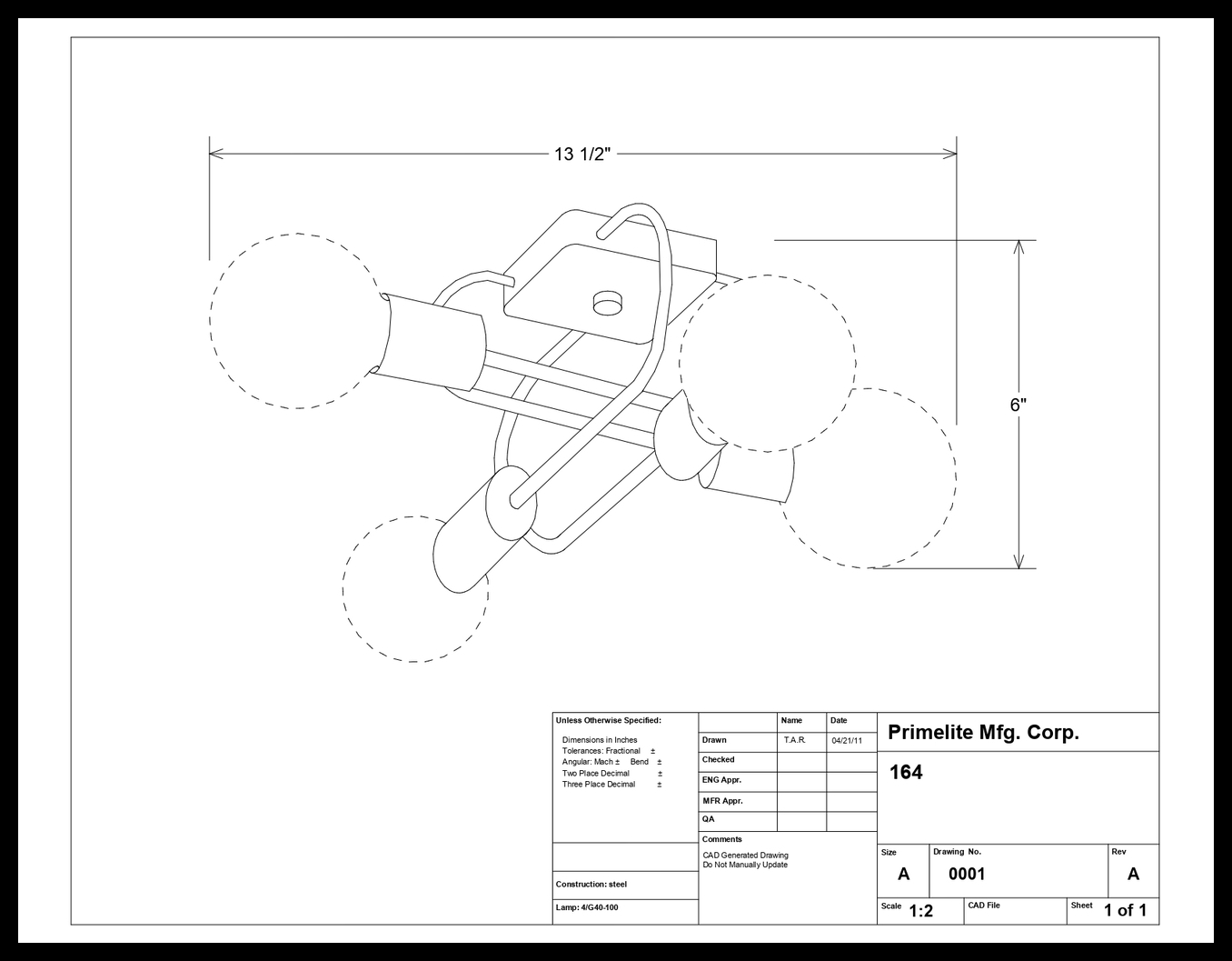 4 G Bulb Light Bent Arm - Image 2