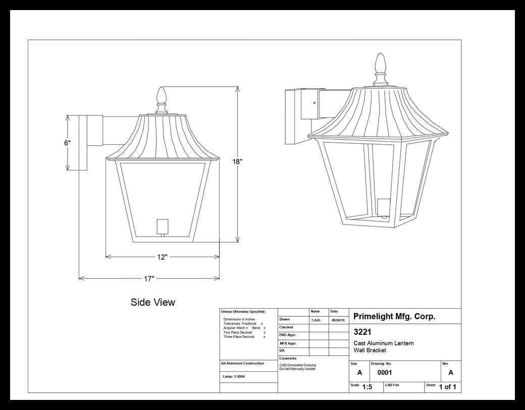 Cast Aluminum Wall Bracket - Image 2