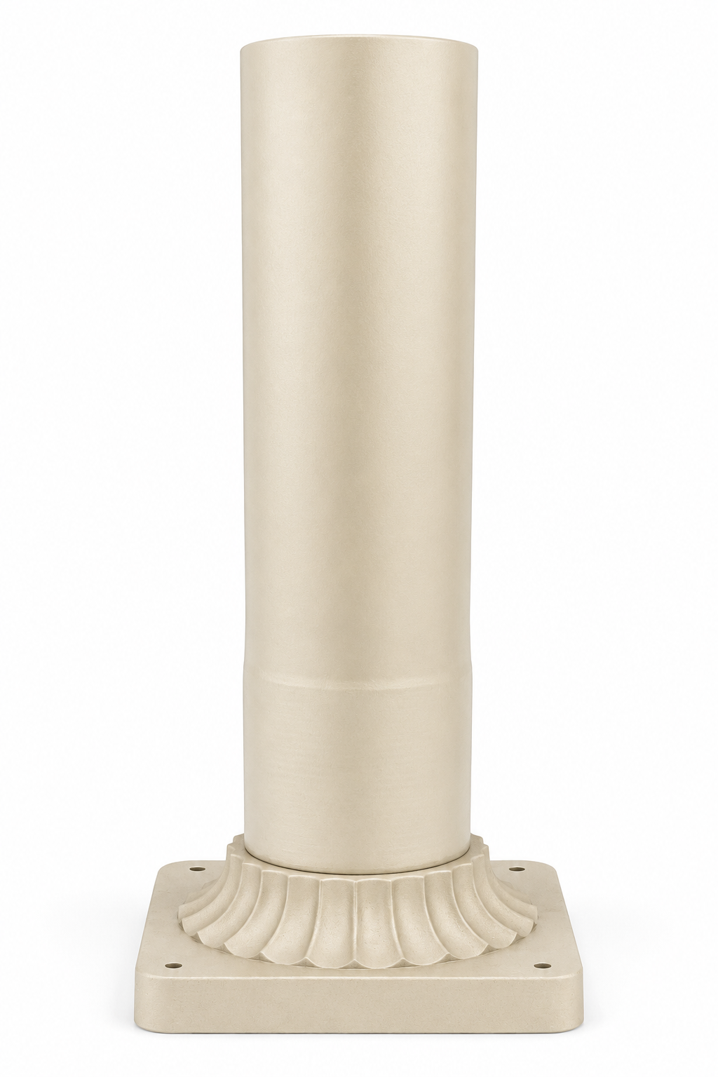 Primelite 10064 cast aluminum decorative pier mount base with 3-inch O.D. tenon, available in 12-inch and 24-inch heights for 5 5/8-inch square poles