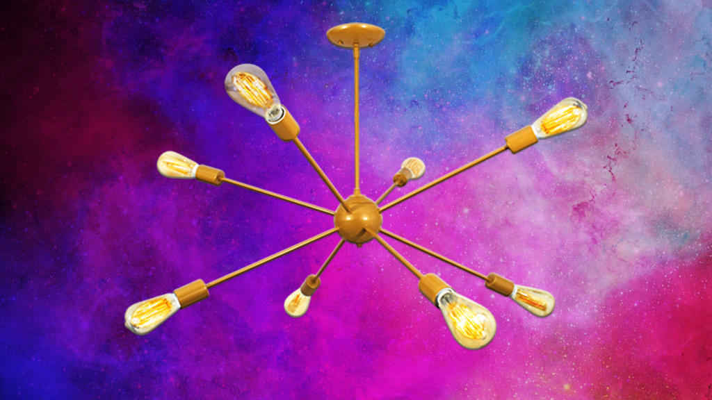 "Sputnik," #70/12-8, a fixture that marries vintage aesthetics with modern sophistication